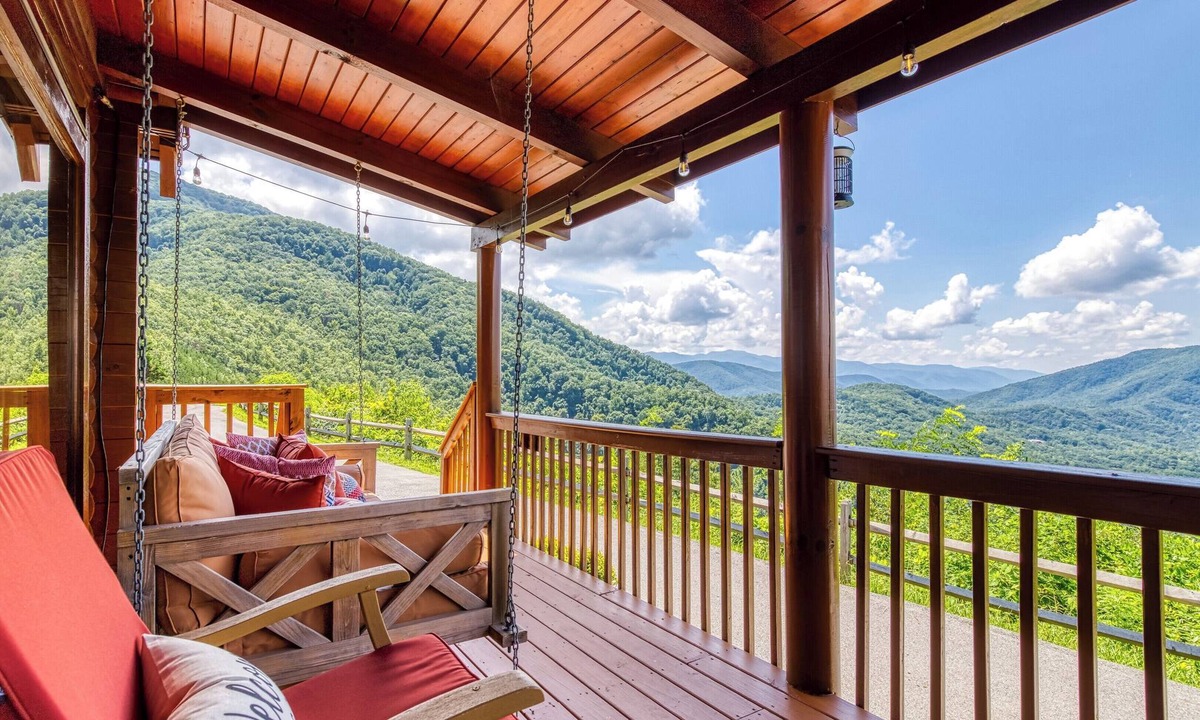 Smoky Mountains Cabin | Breathtaking Smoky Mountain Views-Hot Tub-Porch Swing-Refined Rustic Retreat