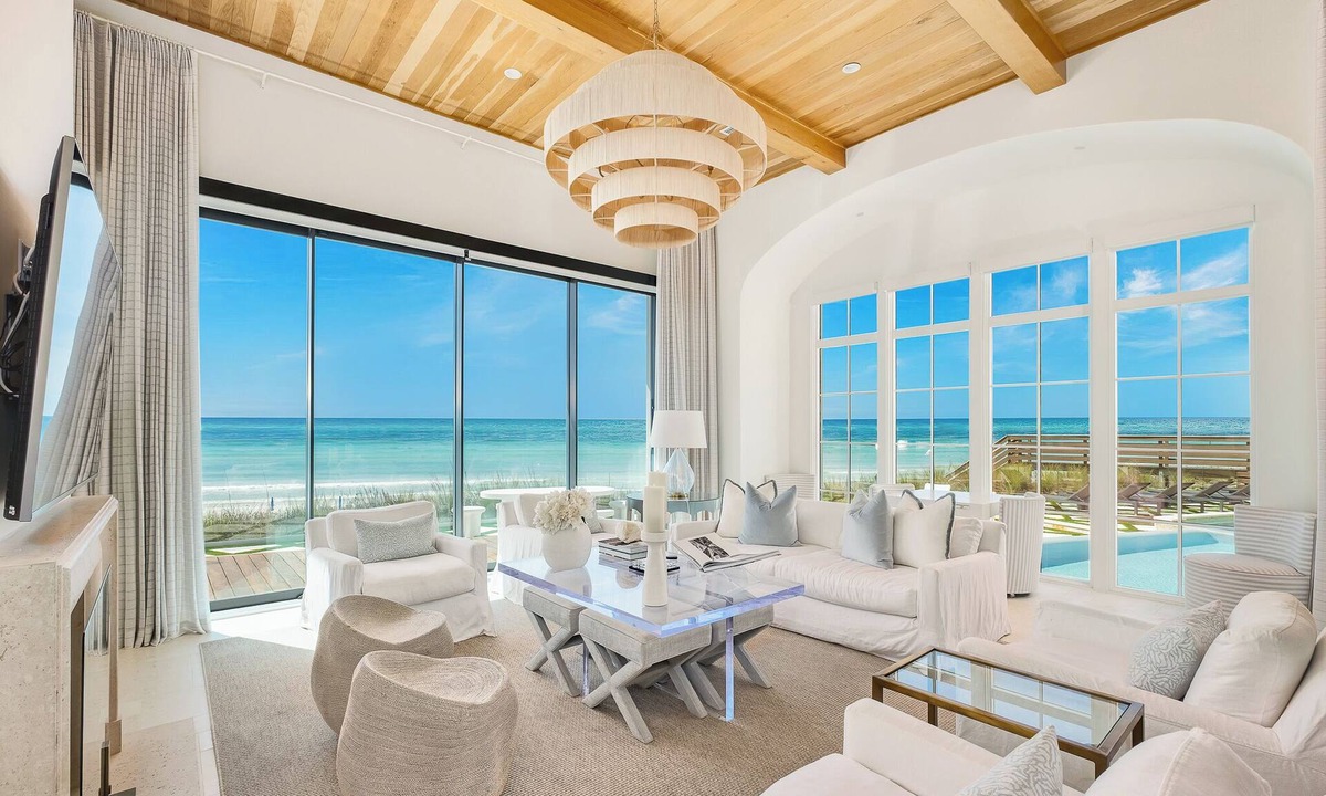 Inlet Beach House | Luxury Beachfront Home with Infinity Pool, Gym and Sunset Views
