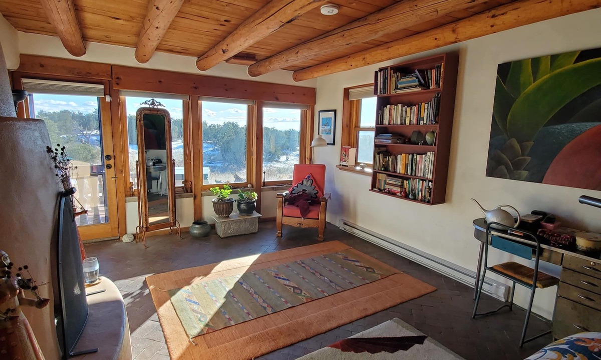 Eldorado at Santa Fe Apartment | Santa Fe huge bedroom, fireplace, livingroom, kitchen, hot tub, views, sleeps 2