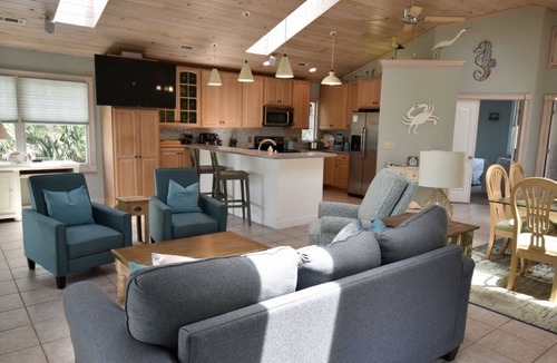 Saint Helena Island House | Beautiful Custom Home with Great Views and Outdoor Space Near the Cabana Club.