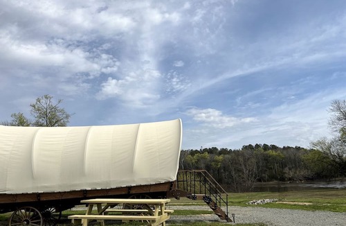 Lillington House | Cape Fear River Glamping at this Lovely Covered Wagon in Lillington, North Carolina