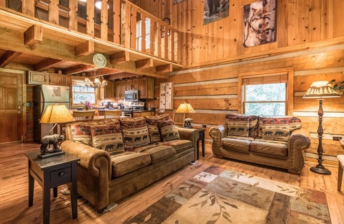 Chalet Village Cabin | Fireplace, firepit, hot tub, minutes from Ski Resort - Low rates, no inflation !