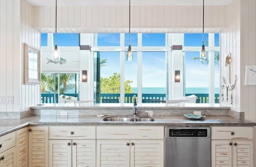 Monroe County House | Ocean front, private beach, private pool, tiki, boat dock