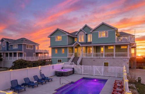 Ocean Hill House | Oceanfront Gem w Pool and Spas GameRm Dune Walkover
