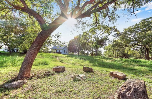 Blanco House | Pecan Tree House at Happiness Ranch | Rustic Charm with Modern Furnishings