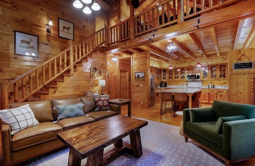 Cherry Log Cabin | Pet-Friendly Cozy Cabin w/Game Room & Hot Tub