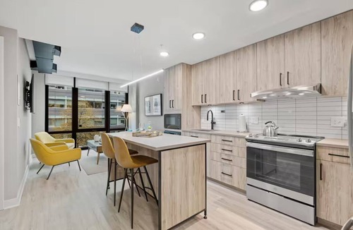 Navy Yard Apartment | Spacious Haven | Kitchen & Desk | DC Stay w/Coworking & Gym | Near Iconic Spots