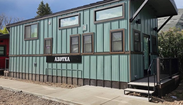 Chama Crossing - Tiny Train Next to Railroad