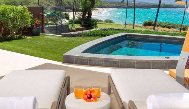 Epic Beachfront Unit-Steps to Hapuna Beach, Big Lanai, Plunge Pool
