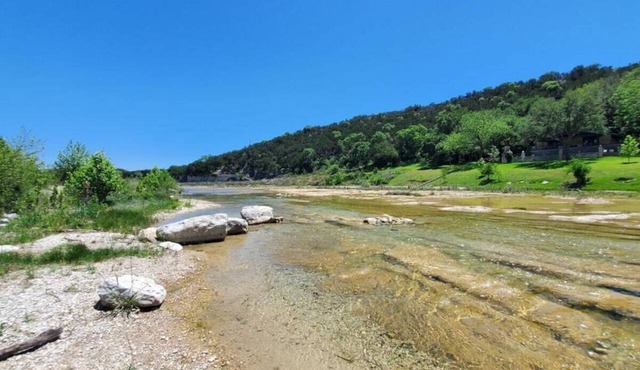 Great Escape - Riverfront Wimberley Retreat with Pool, Hot Tub & Game Room