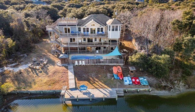 Leap of Faith - 4x4 Carova Beach, Canalfront, Private Dock, Pool, Hot Tub, Flex Stays