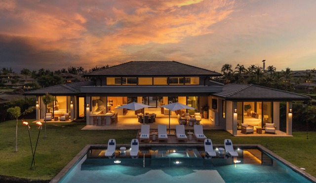 Luxury 5BR One Ocean Estate (OE12) at Mauna Lani – Lanai, Great Room & Pool
