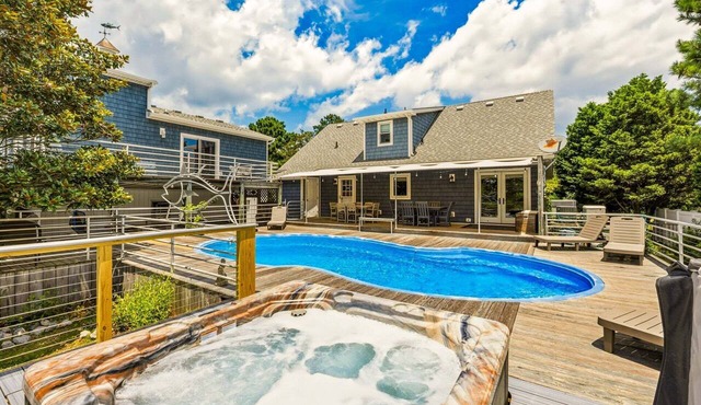 Roanoke Island Retreat *canal front on the sound*pool