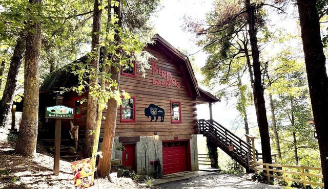 Rustic-Modern Log Cabin Getaway: Family-Friendly, Quiet Ranch, Wildlife at Your Door in Clyde, North Carolina