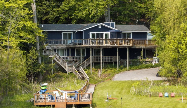 Waterfront Deck + Dock: Torch Lake Home!